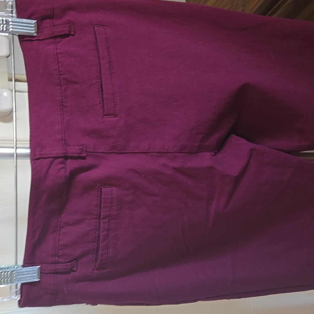 Burgundy Straight Leg Pants - Picture 7 of 8